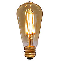 Лампа светодиодная декоративная Filament, груша, янтарный, E27, 4W, 6W 8W 220V, теплый