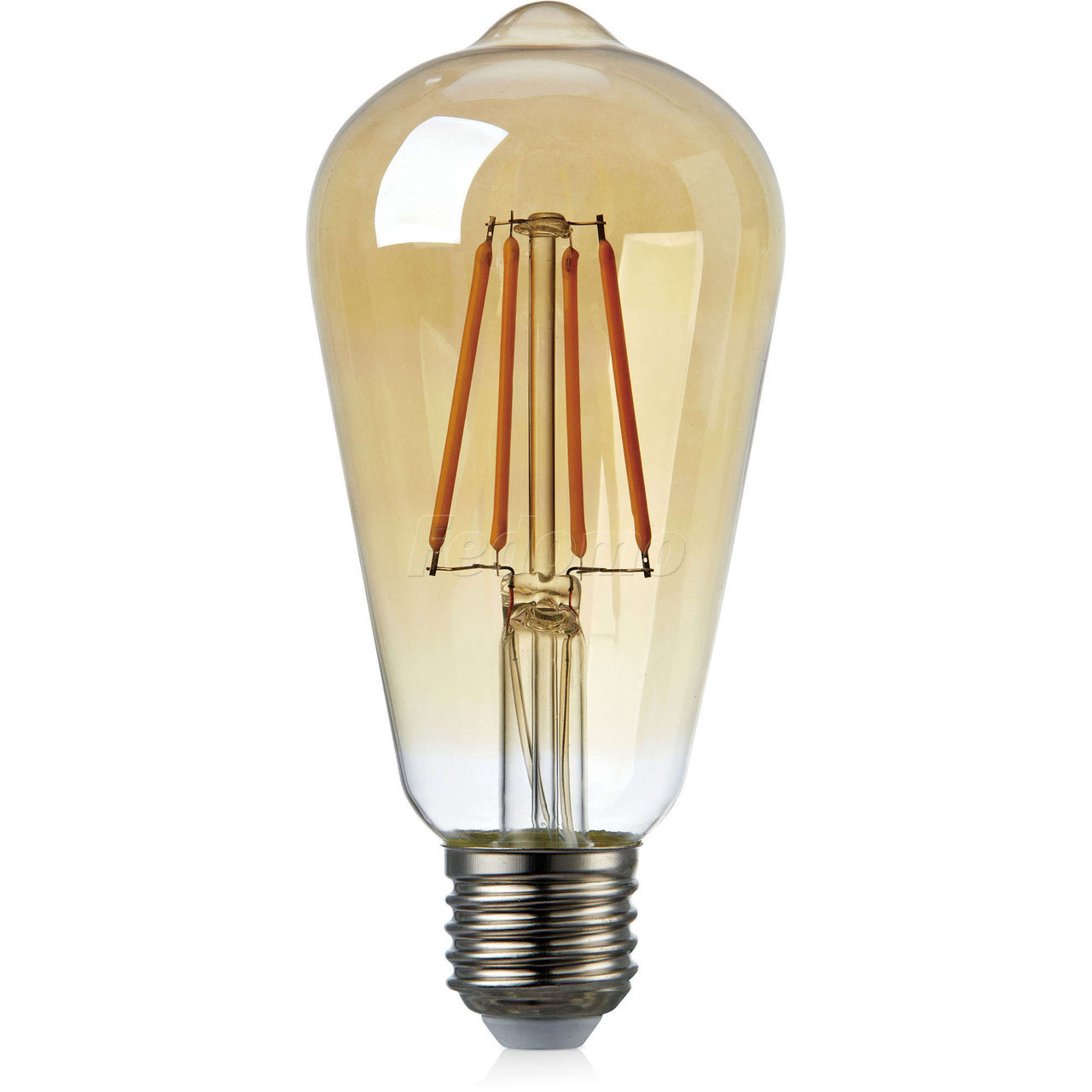 Лампа светодиодная декоративная Filament, груша, янтарный, E27, 4W, 6W 8W 220V, теплый - фото 4 - id-p70342355