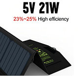 Солнечное зарядное устройство ALLPOWER 21 Вт (влагозащищенная складная солнечная панель с двойным usb-портом), фото 2