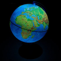 Глобус с подсветкой от сети Globen «Классик Евро» {физический, политический, рельефный} (физический / 15 см), фото 3