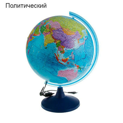 Глобус с подсветкой от сети Globen «Классик Евро» {физический, политический, рельефный} (политический / 21 см), фото 2
