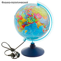 Глобус с подсветкой от сети Globen «Классик Евро» {физический, политический, рельефный} (физико-политический /