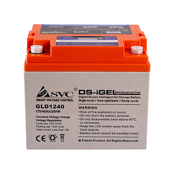 Гелевая аккумуляторная батарея SVC GLD1240, 12В, 40 Ач, фото 2
