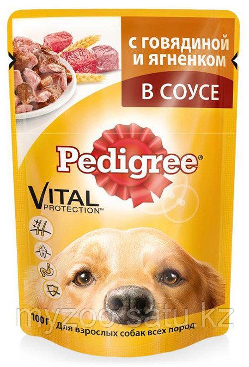 Pedigree для взрослых собак всех пород говядина и ягненок в соусе, 85 гр - фото 1 - id-p70365983