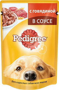 Pedigree для взрослых собак говядина в соусе, 85 гр