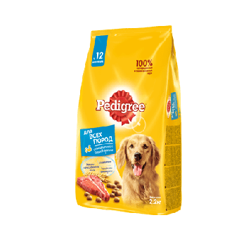 Pedigree для взрослых собак всех пород говядина, 2.2 кг