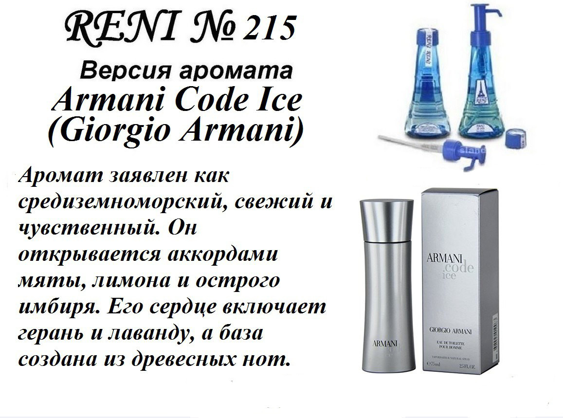 Аромат направление armani code ice (g.armani)