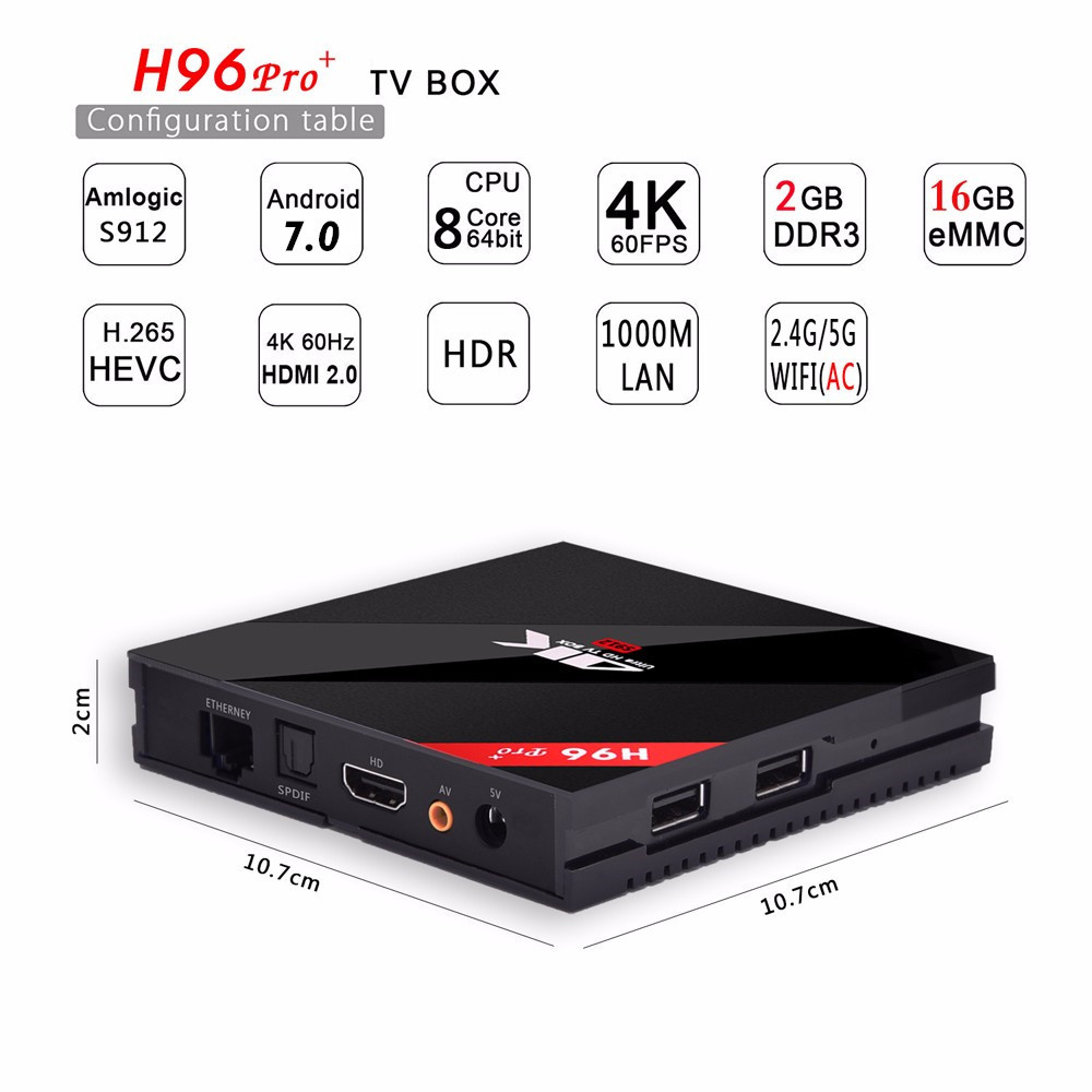 Смарт ТВ приставка Android TV BOX 4K H96 Pro+ 2G/16G - фото 2 - id-p66576440