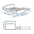 Кровать+ 4 ящика МАЛЬМ белый 180х200 Леирсунд ИКЕА, IKEA, фото 4