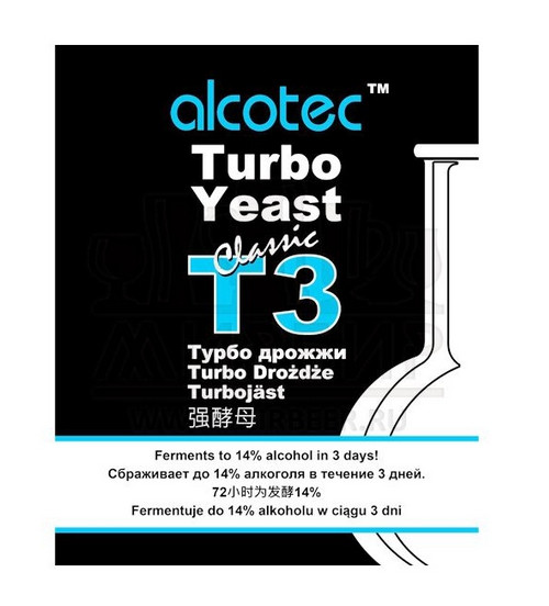 Спиртовые дрожжи Alcotec Turbo 3, 120 г (до 05.23 г )