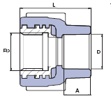 Переход Wavin Ekoplastik PPR с металлической внутренней резьбой "dGK", с крестом, Rp 1/2", d 20 SZI02020KX, фото 2