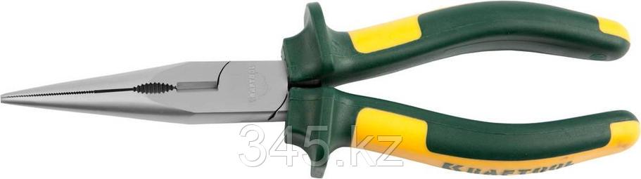 Тонкогубцы KRAFTOOL"KRAFT-MAX",Cr-Mo,маслобензост двухкомп рукоятки,шарнирное соединение 200мм, фото 2