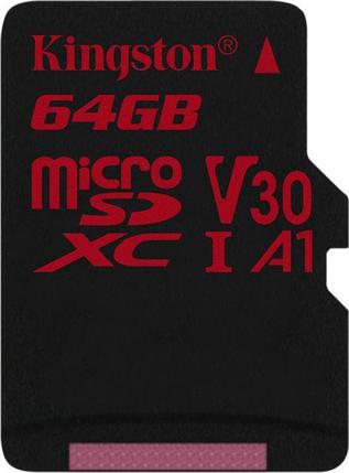 Карта памяти MicroSD 64GB Class 10 U3 A1 Kingston SDCR/64GBSP, фото 2