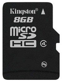 Карта памяти MicroSD 8GB Class 4 Kingston SDC4/8GBSP, фото 2