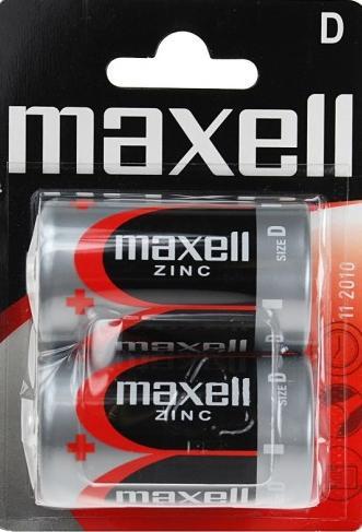 Батарейки солевые    Maxell, R20, D