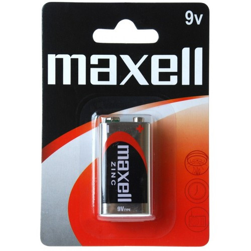 Батарейка солевая Maxell 9V крона (код13), фото 1