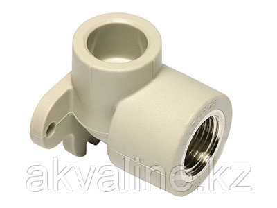 Угольник Wavin Ekoplastik PPR с металлической внутренней резьбой и креплением, Rp 1/2", d 20 SNK020XXXX