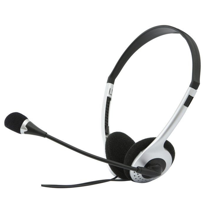SVEN SV-0410010MV AP-010MV Наушники с микрофоном, цвет черный-серебристый