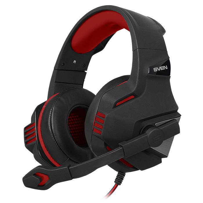 SVEN SV-016364 AP-G890MV Игровые стерео наушники с микрофоном, цвет черный-красный