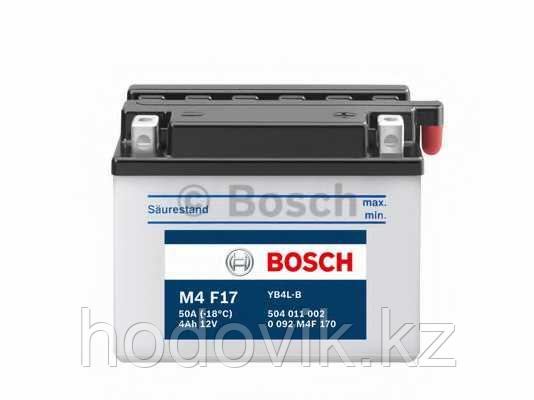 BOSCH Аккумулятор 4Ah 504011 "- +" 121x71x93 0092M4F170 - фото 1 - id-p36134212