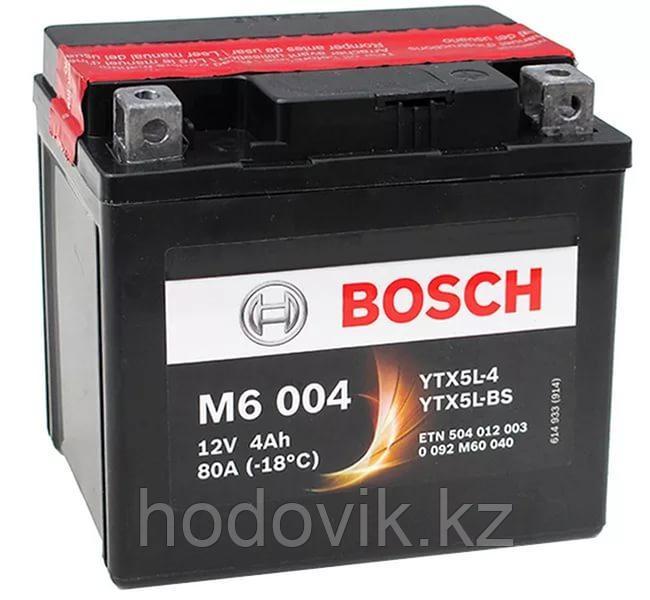 BOSCH Аккумулятор AGM 4Ah  504012   "-  +"  114x71x106  0092M60040