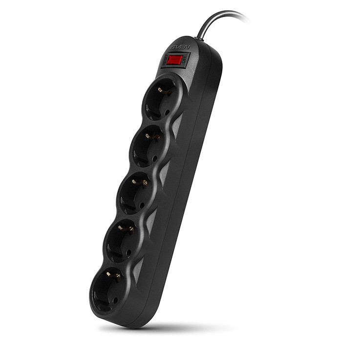 SVEN SF-05L Сетевой фильтр 5,0 м (5 розеток) серый