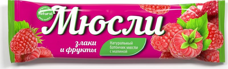 Батончик «Мюсли» малина и злаки, 40 г