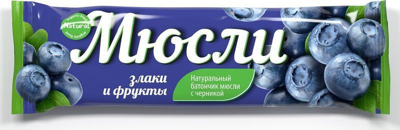 Батончик «Мюсли» черника и злаки, 40 г