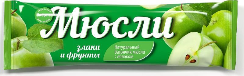 Батончик «Мюсли» яблоко и злаки, 40 г