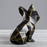 Статуэтка "Собака оригами" черно-золотая   4451434, фото 4