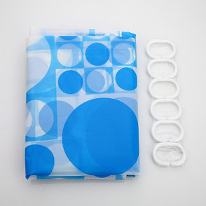 FRAP F8806 Шторка для ванны 180*180 полиэт. рисунок, фото 2