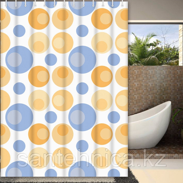 FRAP F8804 Шторка для ванны 180*180 полиэт. рисунок