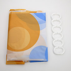 FRAP F8804 Шторка для ванны 180*180 полиэт. рисунок, фото 3