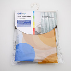FRAP F8804 Шторка для ванны 180*180 полиэт. рисунок, фото 5