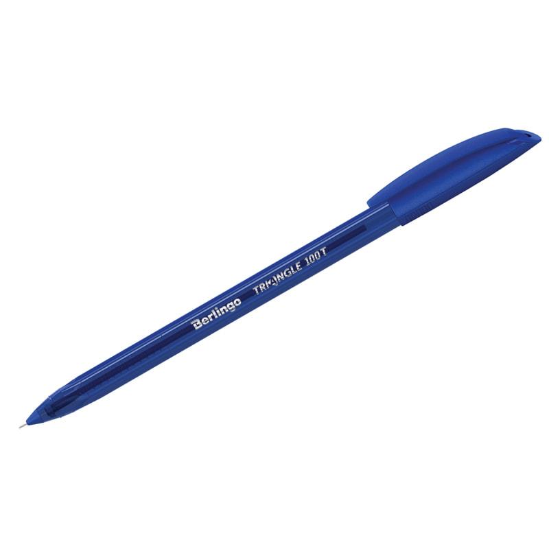 Ручка шариковая Berlingo "Triangle 100T" синяя, 0,7мм, трехгран., игольчатый стержень - фото 1 - id-p70427717