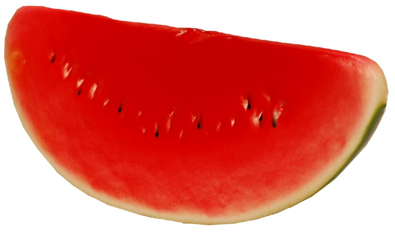 Искусственный фрукт Арбуз долька муляж декоративные фрукты ягоды (красно-зеленый) - фото 3 - id-p70429360