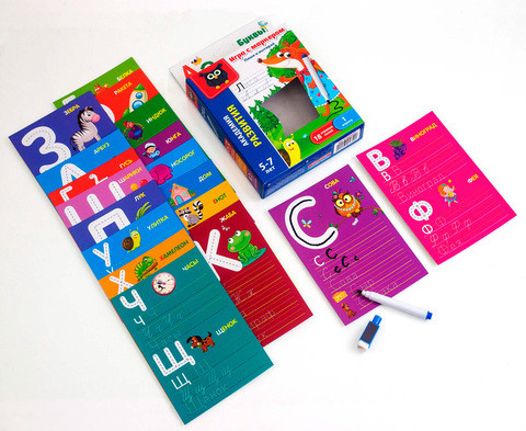 Игра с маркером и карточками «Пиши и вытирай» Vladi Toys (Буквы и слова) - фото 4 - id-p70435083