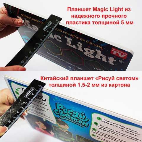 Планшет интерактивный для рисования в темноте «Magic Light» + чехол в подарок [оригинал] (А3) - фото 6 - id-p70435088