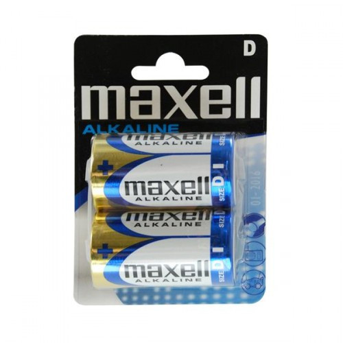 Батарейки  алкалиновые Maxell Alkaline LR20, D 1шт blister (код16).