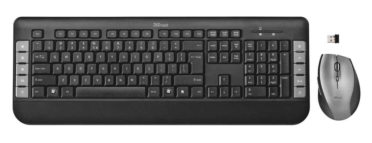 Trust Tecla Комплект клавиатура+мышь RU беспроводной черный