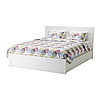 Кровать +2 ящика МАЛЬМ белый 160х200 Лурой ИКЕА, IKEA