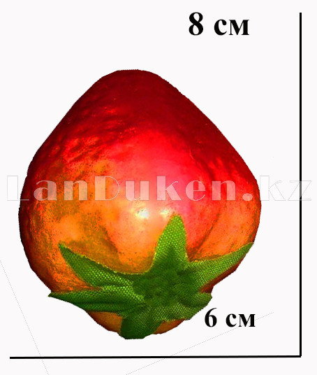 Искусственная ягода Клубника объемный муляж декоративные фрукты ягоды (красно-желтый)