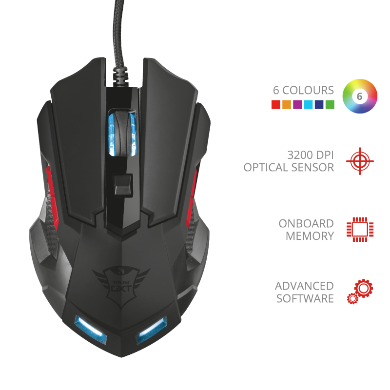 TRUST GXT148 ORNA мышь игровая с подсветкой