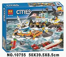 Конструктор BELA Cities Штаб береговой охраны 10755 (Аналог LEGO City 60167) 844 дет