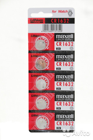 Батарейка таблетка  Maxell CR1632 на сигнализацию