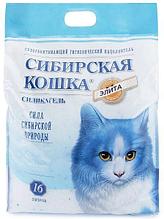 Наполнитель Сибирская кошка Элитный 16 л силикагель