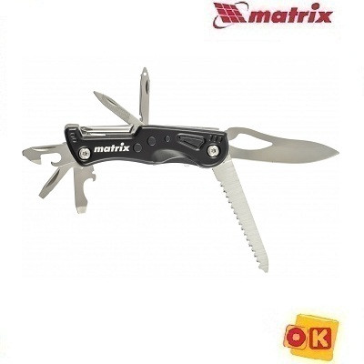 Нож многофункциональный, 11 функций, в чехле, 107 мм Matrix 17625