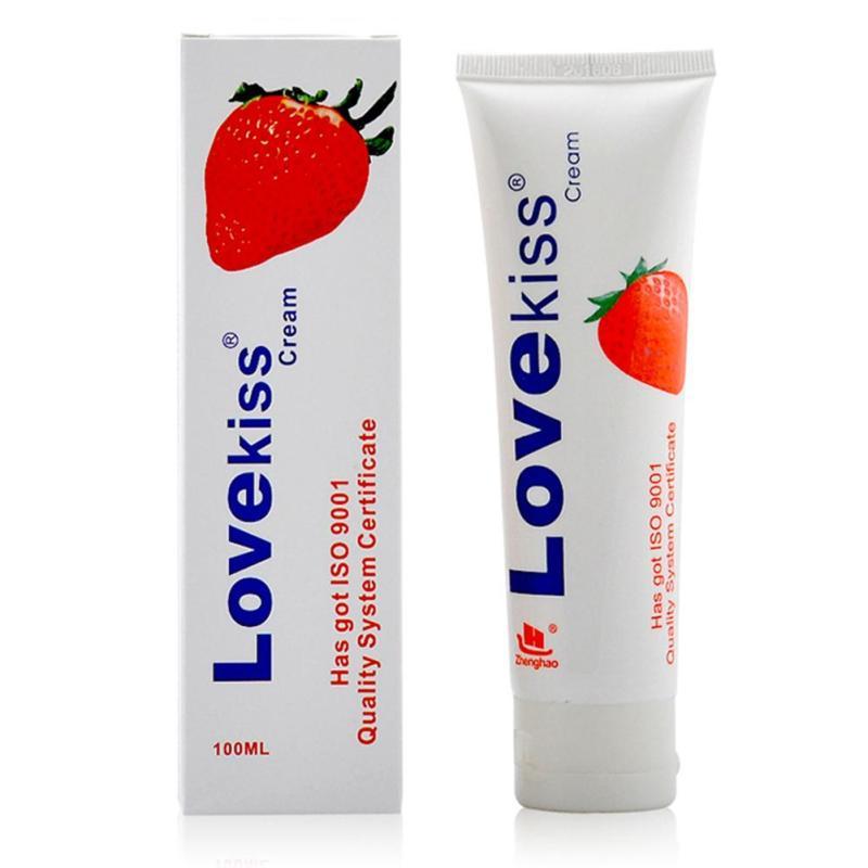 Крем-смазка лубрикант "Love Kiss" со вкусом и ароматом клубники, 100 мл