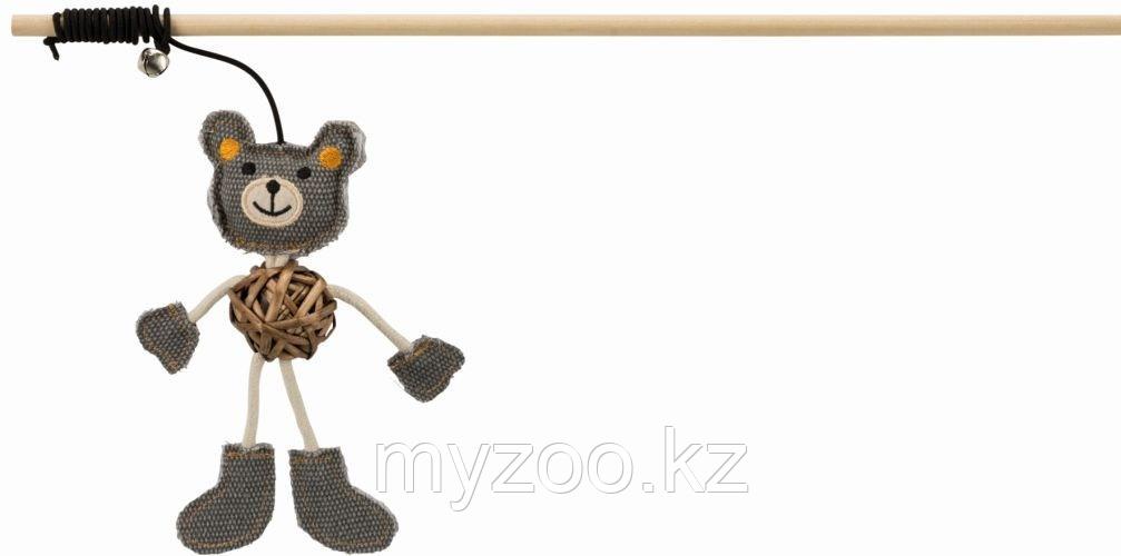 Игрушка удочка для кошек, с медведем, 40 cm