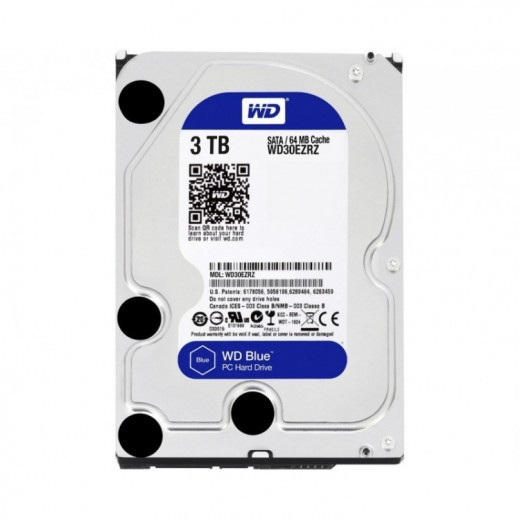 Жесткий диск HDD 3Tb Western Digital Blue SATA WD30EZRZ